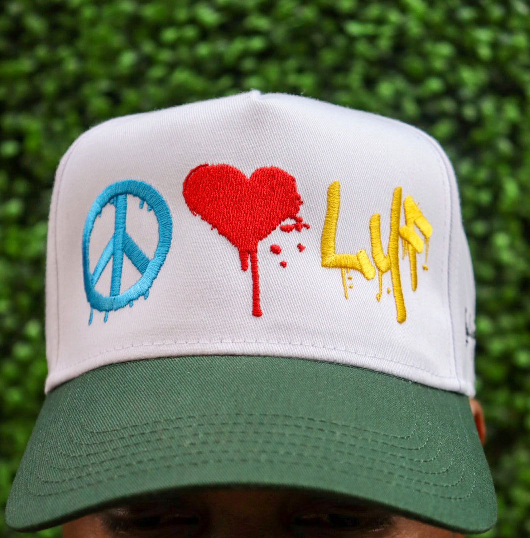 Peace Love LYF 5 Panel - White/Pine